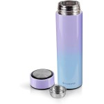 TERMOPRO Squeeze Termico 500ml Tie Dye Inox com Filtro Inox para Agua Suco Cha Cafe Tampa Rosca Estilo Moderno Sem Vazamento Portatil Elegante para Viagem Escritório ou Academia - Imagem 2