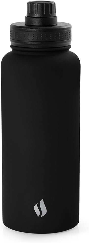 TERMOPRO-Squeeze-Termico-Mayall-1-Litro-Preto-Fosco-com-Alca.jpg TERMOPRO Squeeze Térmico Mayall 1 Litro Preto Fosco com Alça Tampa com Bico Direcionador e Parede Dupla em Inox Alta Performance Térmica e Design Premium