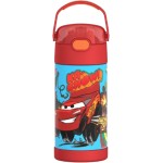 Thermos Garrafa térmica infantil Funtainer, aço inoxidável, 355 ml, Carros