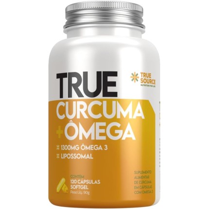 True Curcuma + Ômega Lipossomal 120 Cápsulas - True Source