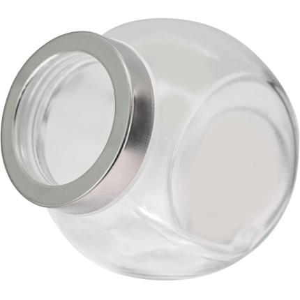 Tuut Linha Inox Porta Condimentos de Vidro Com Tampa 450ml