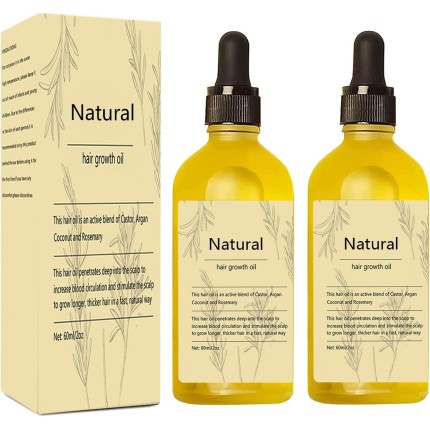 Veganic Natural Hair Growth Oil, 2 PCS Veganic hair growth oil Rosemary Oil for Hair Growth Organic,Vegan Hair Oil for Dry Damaged Hair and Growth