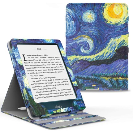 WB Capa Kindle Paperwhite 11ª Geração 2021 - Silicone Flexível e Sensor Magnético - Vertical Van Gogh (Não Compatível com Kindle 11ª Geração ou Kindle Paperwhite 10ª Geração)