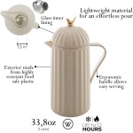 WOLFF - Garrafa Térmica de Plástico Bird Branca 1L - Enxoval - Organização - Decoração - Cozinha - Mesa Posta - Utilidades Domésticas - Perfeita Para Café e Chá - Imagem 2