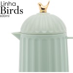 WOLFF Garrafa Térmica de Plástico Bird Menta 600ml - Enxoval - Organização - Decoração - Cozinha - Mesa Posta - Utilidades Domésticas - Perfeita Para Café e Chá - Imagem 2