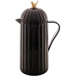 WOLFF Garrafa Térmica de Plástico Bird Preta 1L - Enxoval - Organização - Decoração - Cozinha - Mesa Posta - Utilidades Domésticas - Perfeita Para Café e Chá