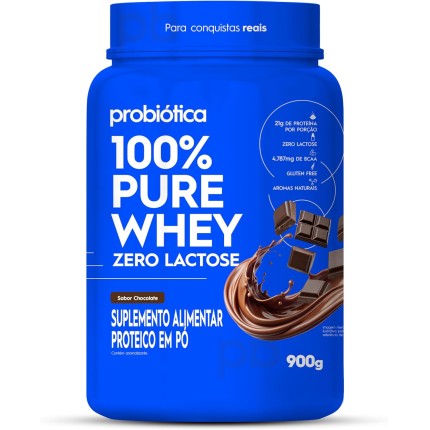 100% Pure Whey Zero Lactose (900G) - Chocolate, Probiótica