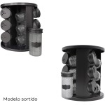 Porta Tempero Base Giratória com 9 Potes Vidro para Condimentos - Imagem 2