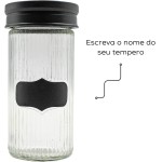 Porta Tempero Base Giratória com 9 Potes Vidro para Condimentos - Imagem 4