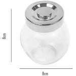 Kit 4 Potes 180ml Vidro Potinho Porta Tempero Condimento (Cromado) - Imagem 3
