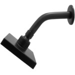 Chuveiro 10x10 Articulado Quadrado Preto Soft - Imagem 3