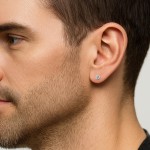 VOJO 3 pares de brincos de moissanita de titânio G23, hipoalergênicos para mulheres e homens - Imagem 6