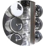 Porta Tempero Condimentos em Aço Inox Giratório com 12 Potes de Vidro - Imagem 3