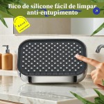 Chuveiro ABS Ducha 15x10 cm Preto Quadrado Chuveiro Pressurizado a ar com Ajuste de Economia de água - Imagem 4