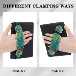 Acessórios de alça de mão para Kindle – Alça de dedo para tablet Paperwhite 11ª/12ª geração/Kobo/Lenovo/Sony Ereaders Tablet Iris Flores Floral Azul Suporte de alta elasticidade para - Imagem 4
