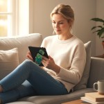 Acessórios de alça de mão para Kindle – Alça de dedo para tablet Paperwhite 11ª/12ª geração/Kobo/Lenovo/Sony Ereaders Tablet Iris Flores Floral Azul Suporte de alta elasticidade para - Imagem 5