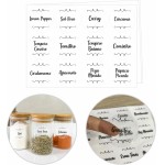 36 Adesivos De Temperos E Condimentos Organizador 3,8x3,8cm (Transparente) - Imagem 2