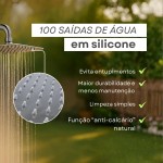 Ducha Chuveiro Para Piscina Área Externa Articulado em Aço inox 304 20x20 Alta Pressão Para Ducha Design Moderno Resistente Sofisticado Anticorrosivo Cabo 15cm - Imagem 7