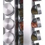 Porta Temperos Giratório Inox 16 Potes de Vidro – Organizador de Condimentos 360° para Cozinha Moderna - Imagem 3