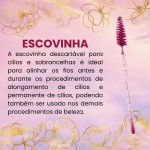 Escovinha Descartável para Cílios – Bastão para Alinhamento e Aplicação, 50 Unidades, Rosa com Glitter - Imagem 3