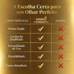 Pincel profissional duplo escova e chanfrado - Linha A - A14, Macrilan - Imagem 6