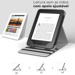 Capa Para Kindle Paperwhite 10a geração (2019) WB - Premium a Prova D'água, Auto Hibernação - Vertical Preto - Imagem 4