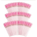 Kit Profissional de Escovinhas Descartáveis para Extensão de Cílios e Sobrancelhas, Aplicadores para Alongamento (ROSA)