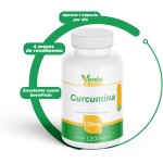 Curcumina 130mg 120 Cápsulas - Cúrcuma Longa 500mg 100% Pura - Suplemento Alimentar - Verde Cápsula - Imagem 3