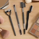 Kit Profissional 4 em 1 para Cílios e Sobrancelhas – Pente Metálico, Escova Chanfrada, Spoolie e Modelador Premium - Imagem 5