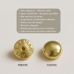 Kit 8 Parers Tarraxa Baby Cor:Dourado - Imagem 4