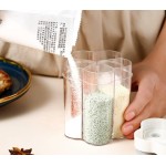 Pote Porta Tempero 5 em 1 com Tampas – Organizador de Condimentos e Alimentos Secos, Transparente e Empilhável - Imagem 4