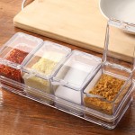 Porta Tempero Condimento E Mantimentos Acrílico Crystal 4 Potes - Imagem 3