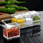 Porta Tempero Condimento E Mantimentos Acrílico Crystal 4 Potes - Imagem 4