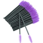 100 pincéis descartáveis de cílios, aplicador de varinhas de rímel roxas, pincéis de carretéis de cílios para extensões de cílios e sobrancelhas - Imagem 5