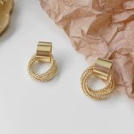Brinco Argola Retrô Exclusivo Banhado Ouro Luxo Moda - Imagem 6
