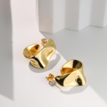 LOMISS BRINCO FOLHEADO A OURO 18K OVAL ONDULADO - Imagem 4