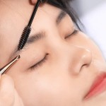 Kit 50 Escova Escovinha Extensão Cílios Sobrancelhas Alongamento Pincel Aplicador Rímel Sombra Dobrável Maquiagem (Preto e rosa) - Imagem 3
