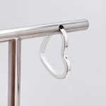 Brinco Argola Prata Coração Fio Quadrado 1,8 cm Prata 925 Original - Imagem 6
