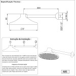 Chuveiro Ducha Fria Piscina Jardim 6 Polegadas ABS Branco - Imagem 7