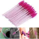 Tbestmax 500 varinhas descartáveis de rímel, escova de cílios para extensão de cílios colorida de sobrancelha - Imagem 5