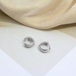 LOMISS BRINCO ARGOLA FOLHEADO A OURO 18K ZIRCÔNIA CRAVEJADA - Imagem 3