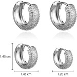 LOMISS BRINCO ARGOLA FOLHEADO A OURO 18K ZIRCÔNIA CRAVEJADA - Imagem 4