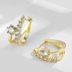 Brincos de argola femininos simples e elegantes joias de noivado nobres - Imagem 3
