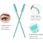 50 peças de bastão de rímel de silicone, pincéis de cílios descartáveis, escova de cílios macios para extensões de cílios (verde menta) - Imagem 5
