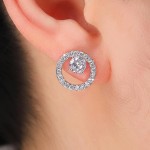 Brincos femininos simples e elegantes com zircônia cúbica brilhante - Imagem 6