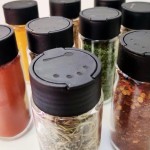 Porta Tempero Condimento 9 Potes Vidro Tampa Dosadora Suporte Preto Organização Cozinha - Imagem 5