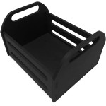 Cesta Caixote MDF com Alça + 12 Potes Tempero 130ml de Plástico para Condimentos Especiarias Temperos com Tampa Dosadora Dupla + Adesivos - Imagem 5