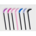 Yinhing Conjunto de Escova de Cílios, Mini Escova de Maquiagem Flexível Espiral Descartável para Extensão de Cílios e Sobrancelha, Com Curvatura Ajustável e Cerdas (BLACK) - Imagem 4