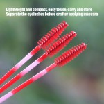 Escova de cílios, pincel de rímel, portátil, pequeno, prático para maquiagem diária, salão de beleza feminino (vermelho grande) - Imagem 5
