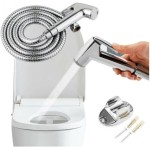 CasaFonseca Ducha Higiênica Bidê para Banheiro Lavabo Chuveirinho com Mangueira Flexível de 1,20m Econômica Prática e Sustentável Premium com Suporte de Parede e Kit de Fixação - Imagem 3